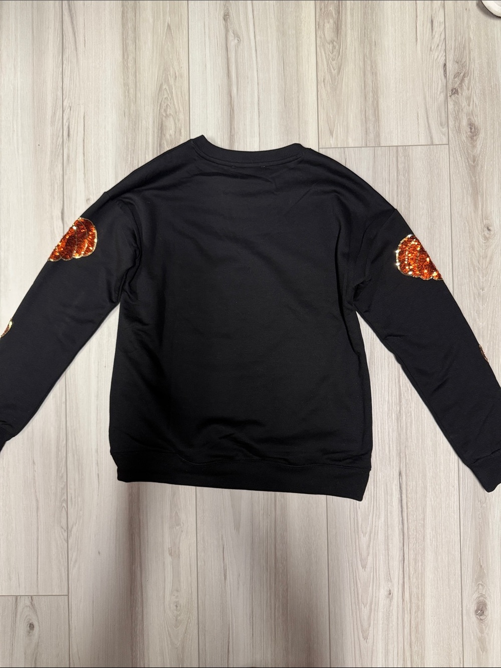 Philosophy Black Pumpkin Sequin Sweatshirt - - Picture 4 of 4